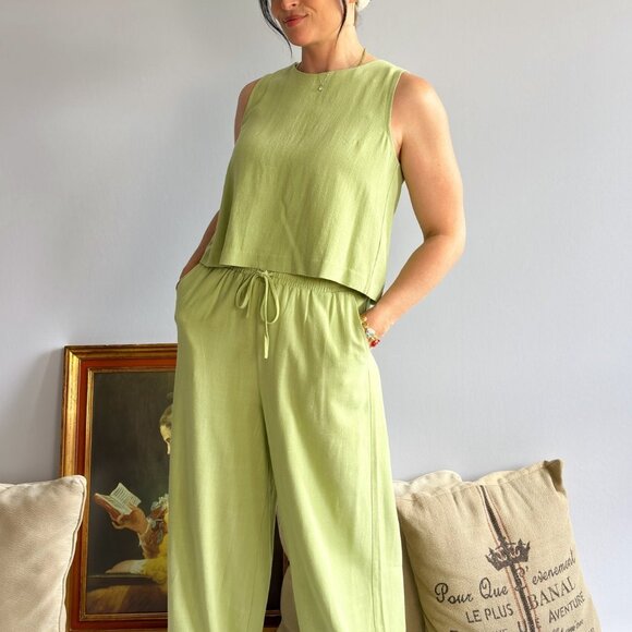 Sugarloaf Pants | Wide Leg Linen Pants Palazzo - Picture 5 of 10